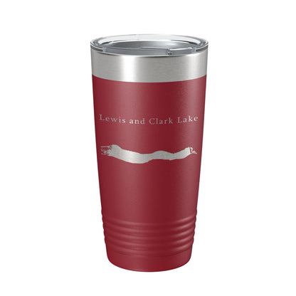 Lewis and Clark Lake Map Tumbler Travel Mug Insulated Laser Engraved Coffee Cup Nebraska South Dakota 20 oz-18