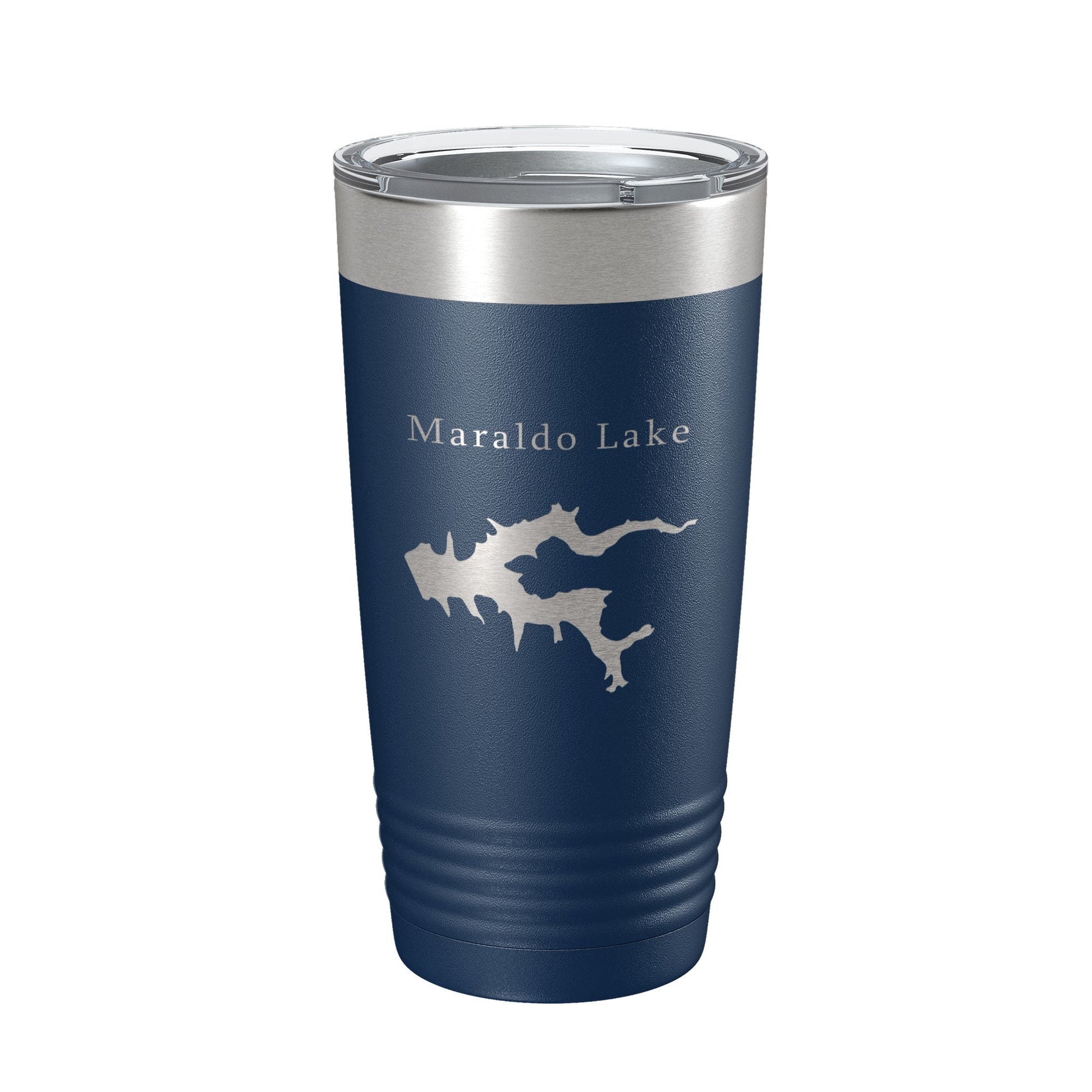 Maraldo Lake Map Tumbler Travel Mug Insulated Laser Engraved Coffee Cup Illinois 20 oz-8