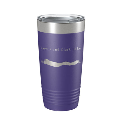 Lewis and Clark Lake Map Tumbler Travel Mug Insulated Laser Engraved Coffee Cup Nebraska South Dakota 20 oz-15