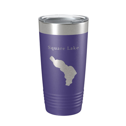 Square Lake Map Tumbler Travel Mug Insulated Laser Engraved Coffee Cup Maine 20 oz-15