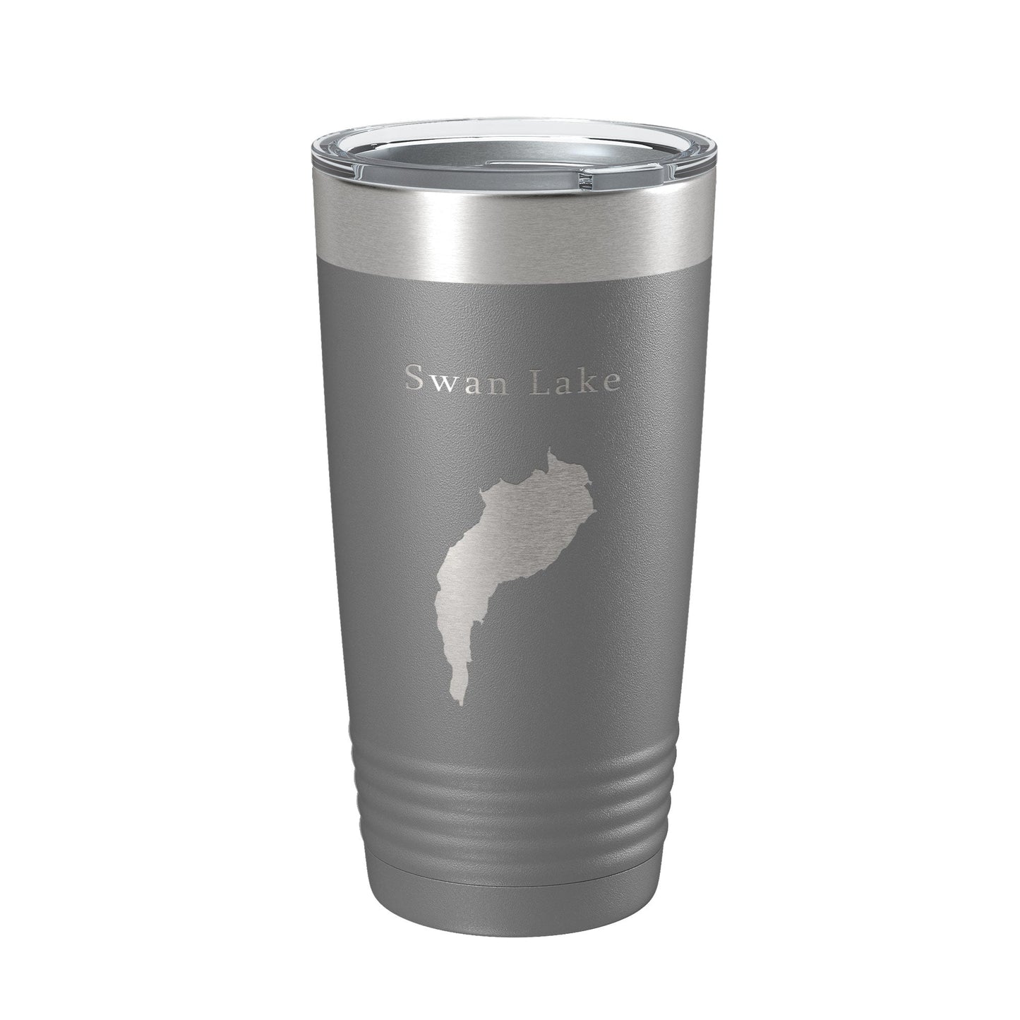 Swan Lake Map Tumbler Travel Mug Insulated Laser Engraved Coffee Cup Maine 20 oz-16