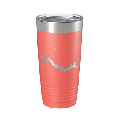 Riffe Lake Map Tumbler Travel Mug Insulated Laser Engraved Coffee Cup Washington 20 oz-20