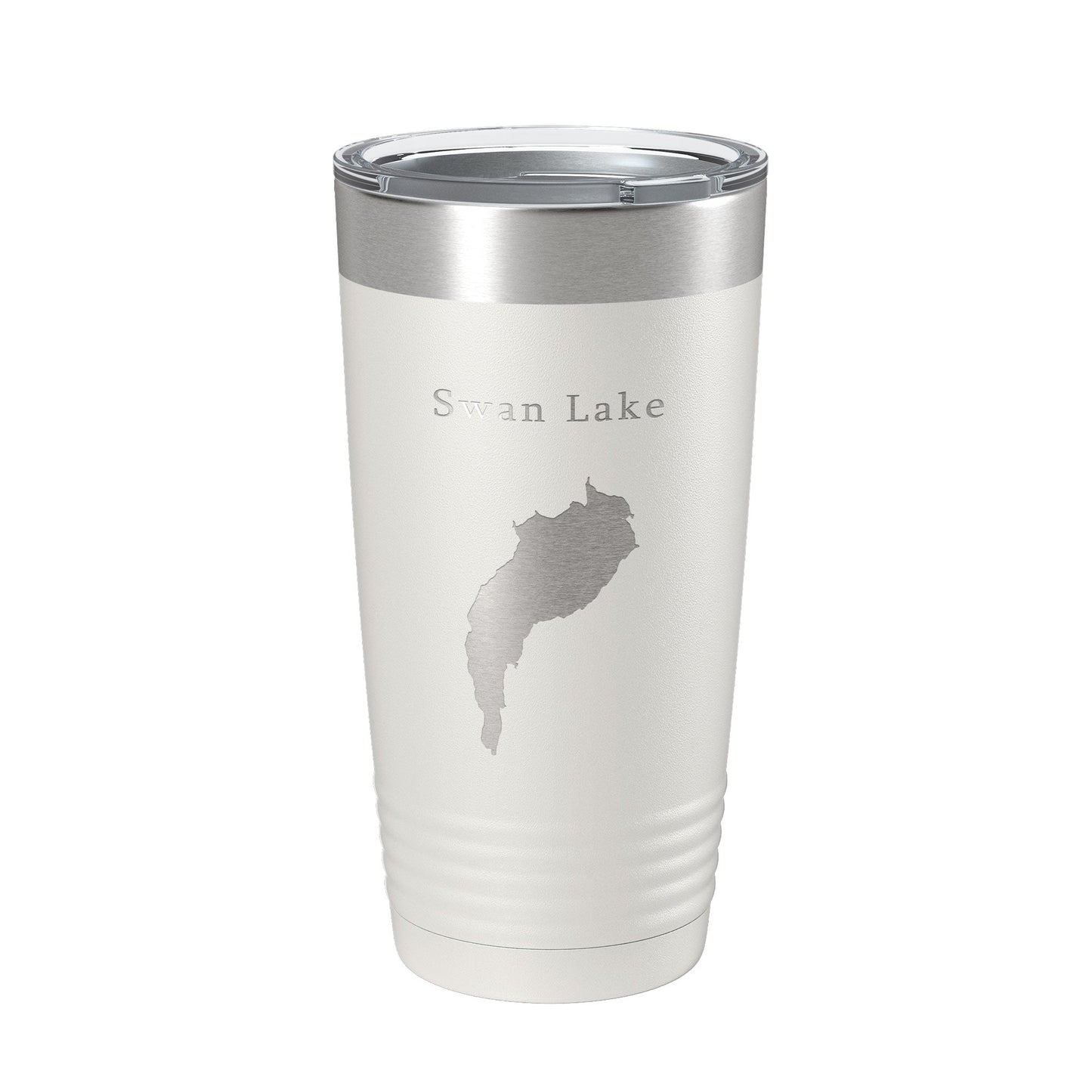 Swan Lake Map Tumbler Travel Mug Insulated Laser Engraved Coffee Cup Maine 20 oz-1