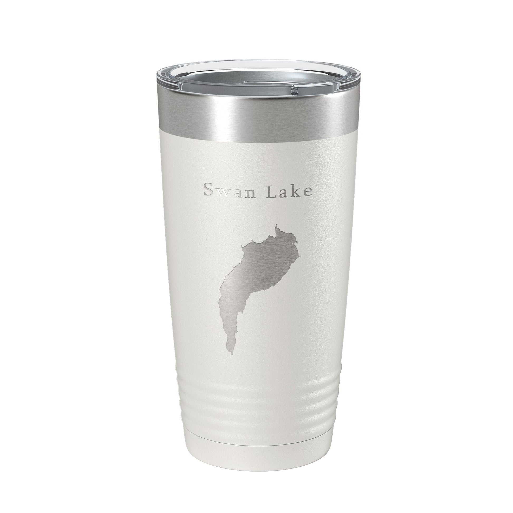 Swan Lake Map Tumbler Travel Mug Insulated Laser Engraved Coffee Cup Maine 20 oz-7