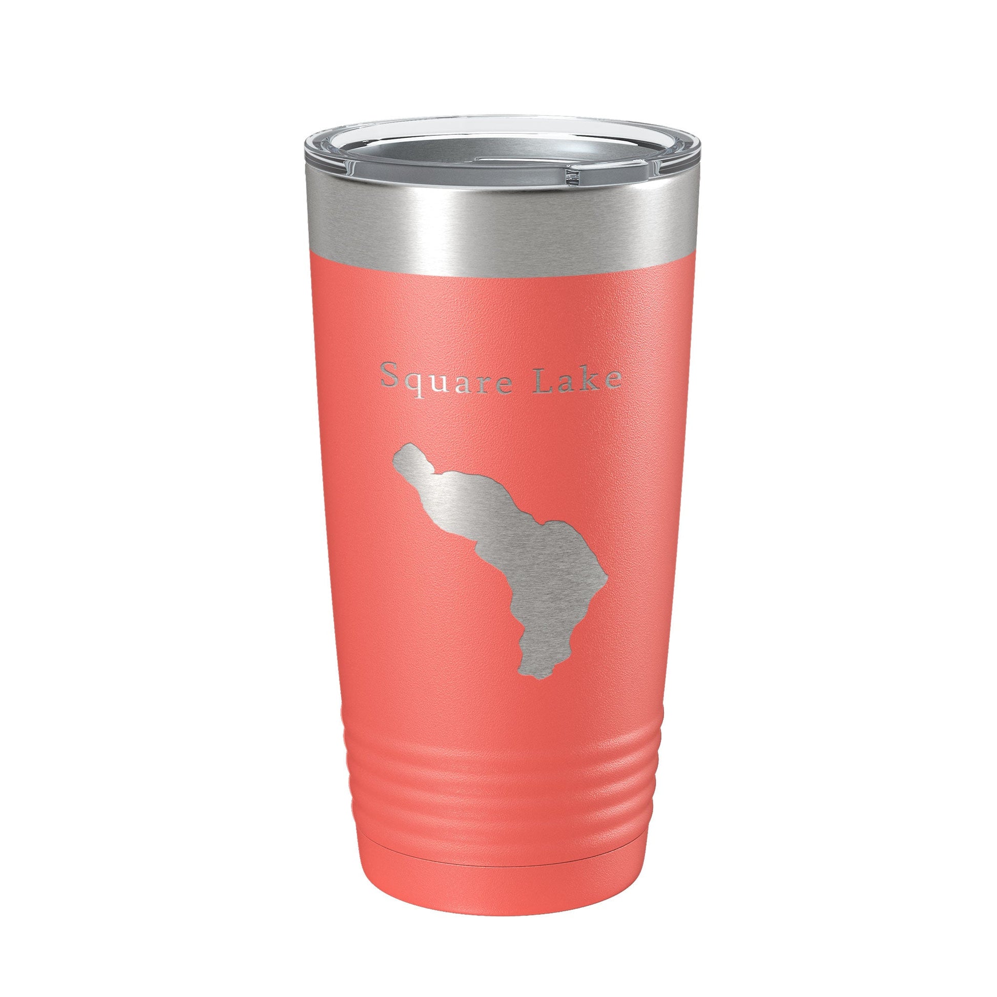 Square Lake Map Tumbler Travel Mug Insulated Laser Engraved Coffee Cup Maine 20 oz-20