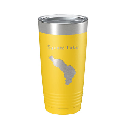 Square Lake Map Tumbler Travel Mug Insulated Laser Engraved Coffee Cup Maine 20 oz-4
