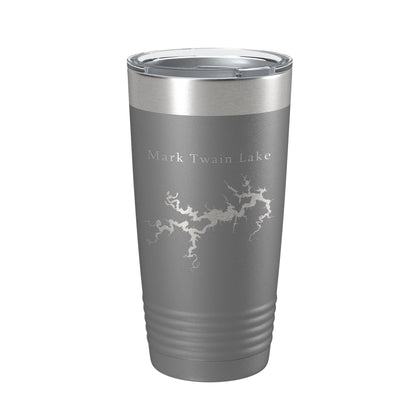 Mark Twain Lake Map Tumbler Travel Mug Insulated Laser Engraved Coffee Cup Missouri 20 oz-16