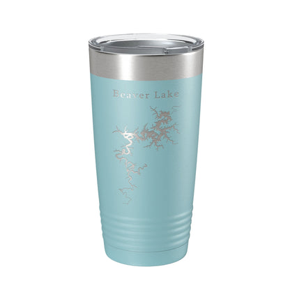 Beaver Lake Map Tumbler Travel Mug Insulated Laser Engraved Coffee Cup Arkansas 20 oz-13