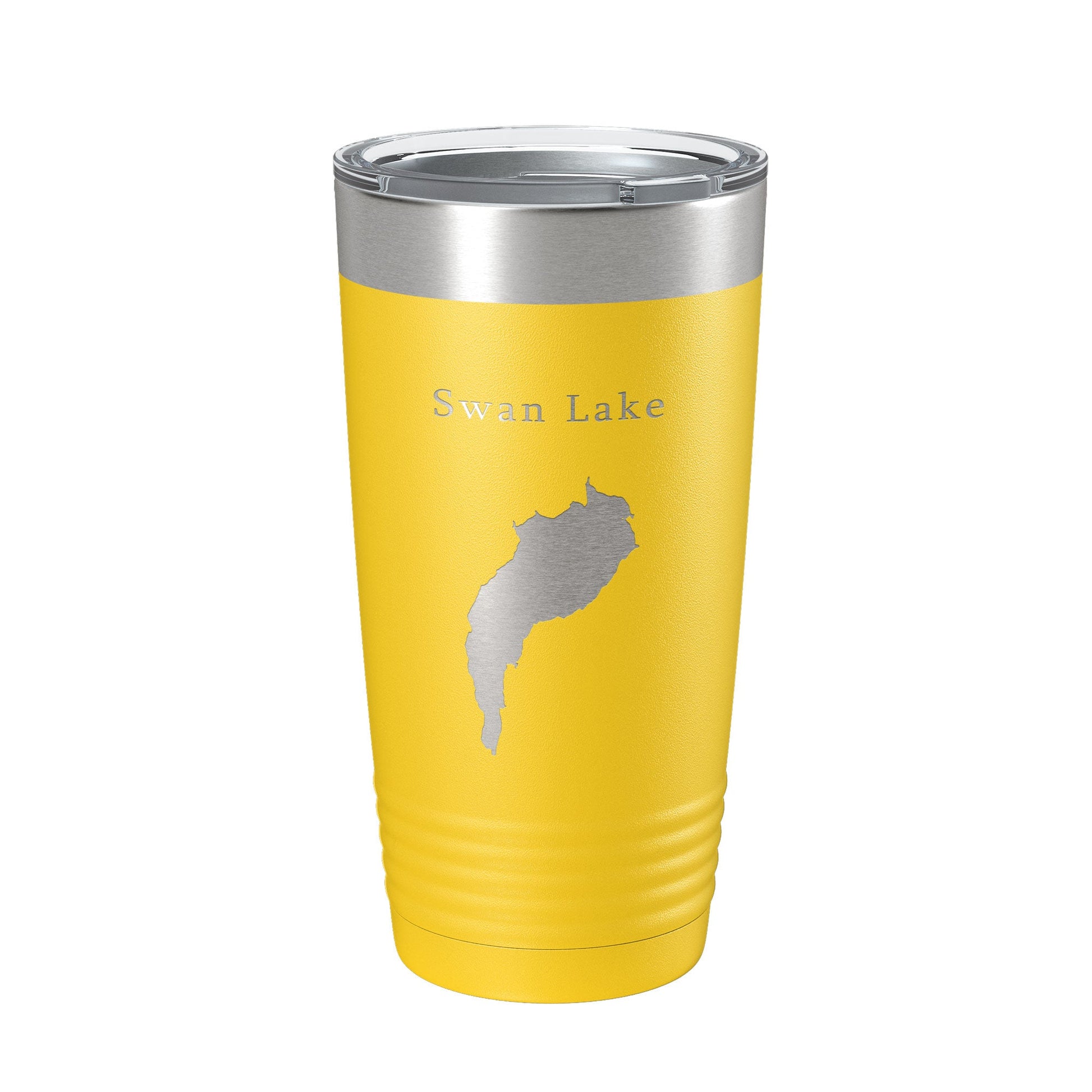 Swan Lake Map Tumbler Travel Mug Insulated Laser Engraved Coffee Cup Maine 20 oz-19