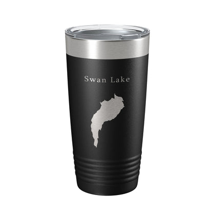 Swan Lake Map Tumbler Travel Mug Insulated Laser Engraved Coffee Cup Maine 20 oz-5