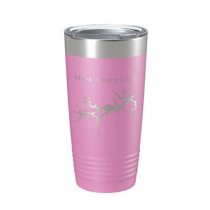 Mark Twain Lake Map Tumbler Travel Mug Insulated Laser Engraved Coffee Cup Missouri 20 oz-14