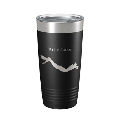 Riffe Lake Map Tumbler Travel Mug Insulated Laser Engraved Coffee Cup Washington 20 oz-0
