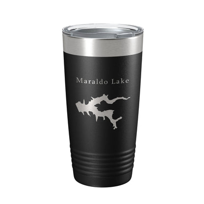 Maraldo Lake Map Tumbler Travel Mug Insulated Laser Engraved Coffee Cup Illinois 20 oz-5