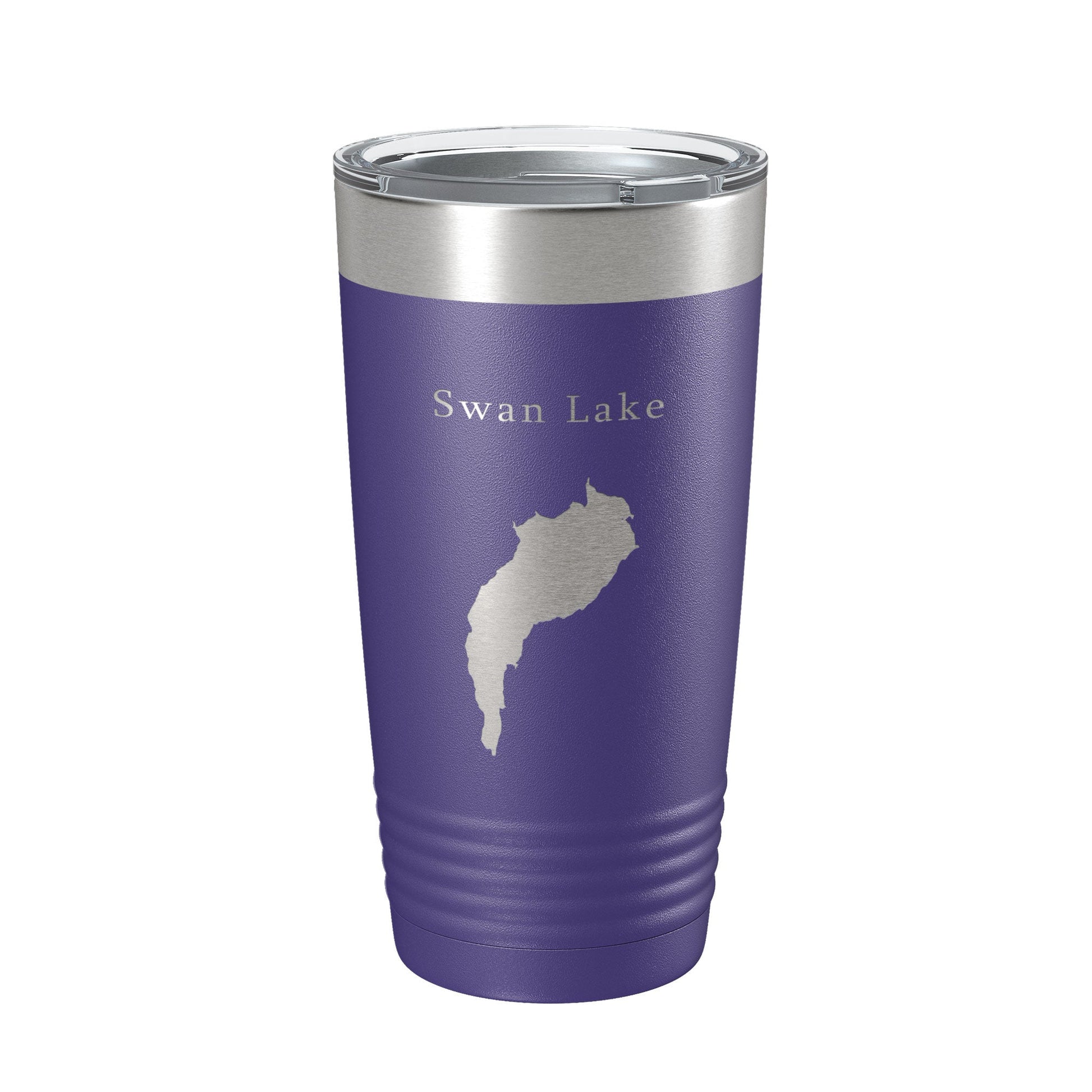 Swan Lake Map Tumbler Travel Mug Insulated Laser Engraved Coffee Cup Maine 20 oz-15