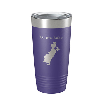 Onota Lake Map Tumbler Travel Mug Insulated Laser Engraved Coffee Cup Massachusetts 20 oz-15