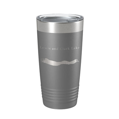 Lewis and Clark Lake Map Tumbler Travel Mug Insulated Laser Engraved Coffee Cup Nebraska South Dakota 20 oz-16
