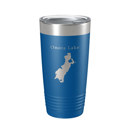 Onota Lake Map Tumbler Travel Mug Insulated Laser Engraved Coffee Cup Massachusetts 20 oz-6