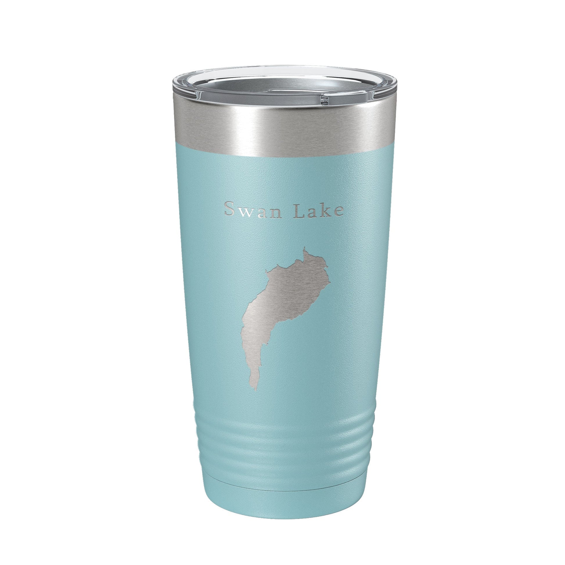 Swan Lake Map Tumbler Travel Mug Insulated Laser Engraved Coffee Cup Maine 20 oz-13
