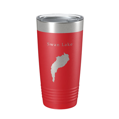 Swan Lake Map Tumbler Travel Mug Insulated Laser Engraved Coffee Cup Maine 20 oz-10