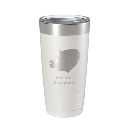 Boulder Reservoir Tumbler Lake Map Travel Mug Insulated Laser Engraved Coffee Cup Colorado 20 oz-1