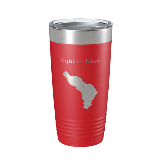Square Lake Map Tumbler Travel Mug Insulated Laser Engraved Coffee Cup Maine 20 oz-10