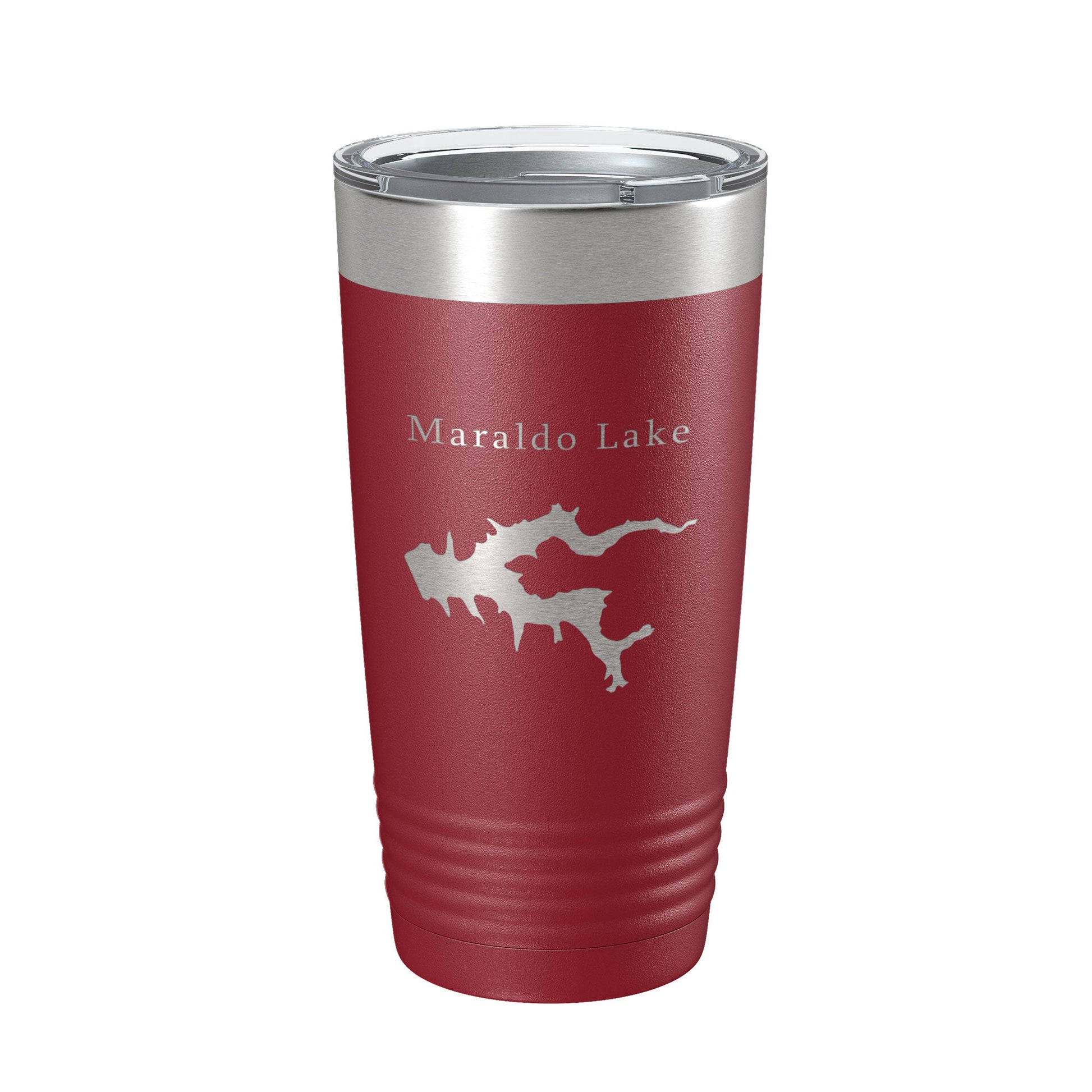Maraldo Lake Map Tumbler Travel Mug Insulated Laser Engraved Coffee Cup Illinois 20 oz-18