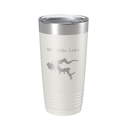 Maraldo Lake Map Tumbler Travel Mug Insulated Laser Engraved Coffee Cup Illinois 20 oz-7