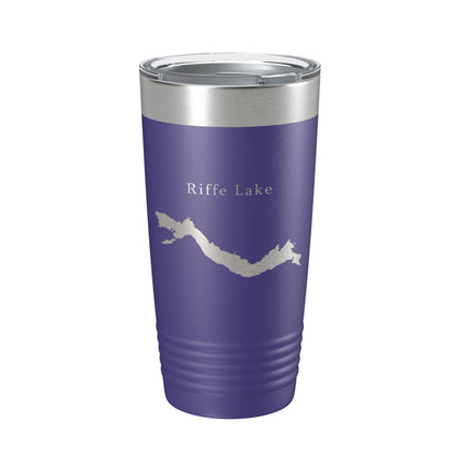 Riffe Lake Map Tumbler Travel Mug Insulated Laser Engraved Coffee Cup Washington 20 oz-15
