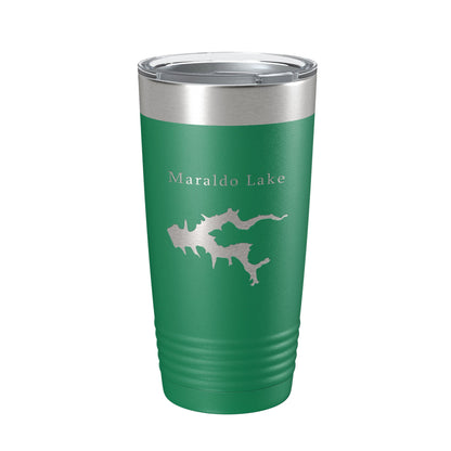 Maraldo Lake Map Tumbler Travel Mug Insulated Laser Engraved Coffee Cup Illinois 20 oz-9
