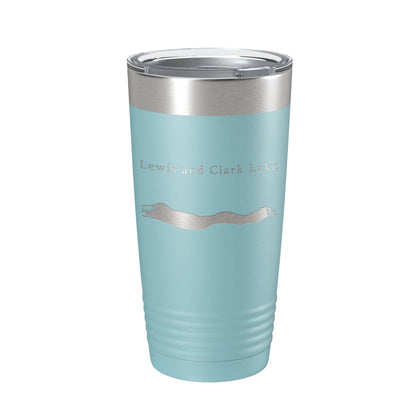 Lewis and Clark Lake Map Tumbler Travel Mug Insulated Laser Engraved Coffee Cup Nebraska South Dakota 20 oz-13