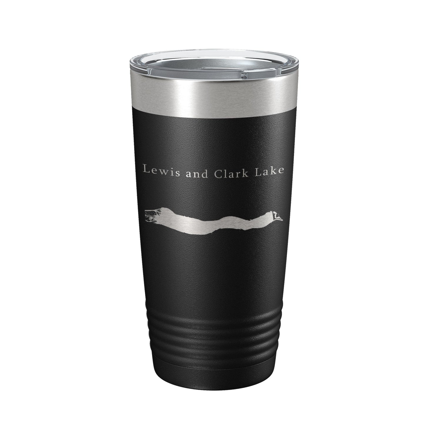 Lewis and Clark Lake Map Tumbler Travel Mug Insulated Laser Engraved Coffee Cup Nebraska South Dakota 20 oz-0