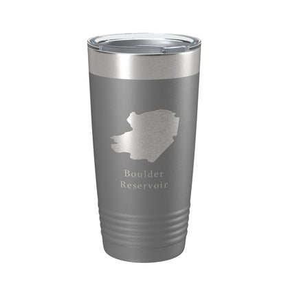 Boulder Reservoir Tumbler Lake Map Travel Mug Insulated Laser Engraved Coffee Cup Colorado 20 oz-16