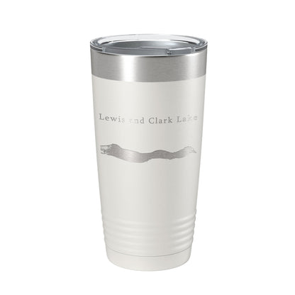 Lewis and Clark Lake Map Tumbler Travel Mug Insulated Laser Engraved Coffee Cup Nebraska South Dakota 20 oz-7