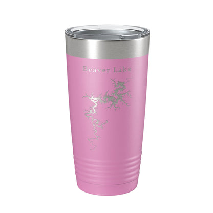 Beaver Lake Map Tumbler Travel Mug Insulated Laser Engraved Coffee Cup Arkansas 20 oz-14