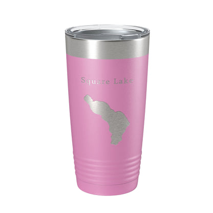 Square Lake Map Tumbler Travel Mug Insulated Laser Engraved Coffee Cup Maine 20 oz-14