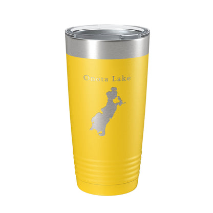 Onota Lake Map Tumbler Travel Mug Insulated Laser Engraved Coffee Cup Massachusetts 20 oz-19