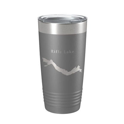 Riffe Lake Map Tumbler Travel Mug Insulated Laser Engraved Coffee Cup Washington 20 oz-16