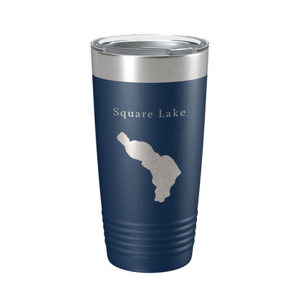 Square Lake Map Tumbler Travel Mug Insulated Laser Engraved Coffee Cup Maine 20 oz-8