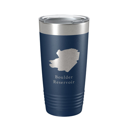 Boulder Reservoir Tumbler Lake Map Travel Mug Insulated Laser Engraved Coffee Cup Colorado 20 oz-2