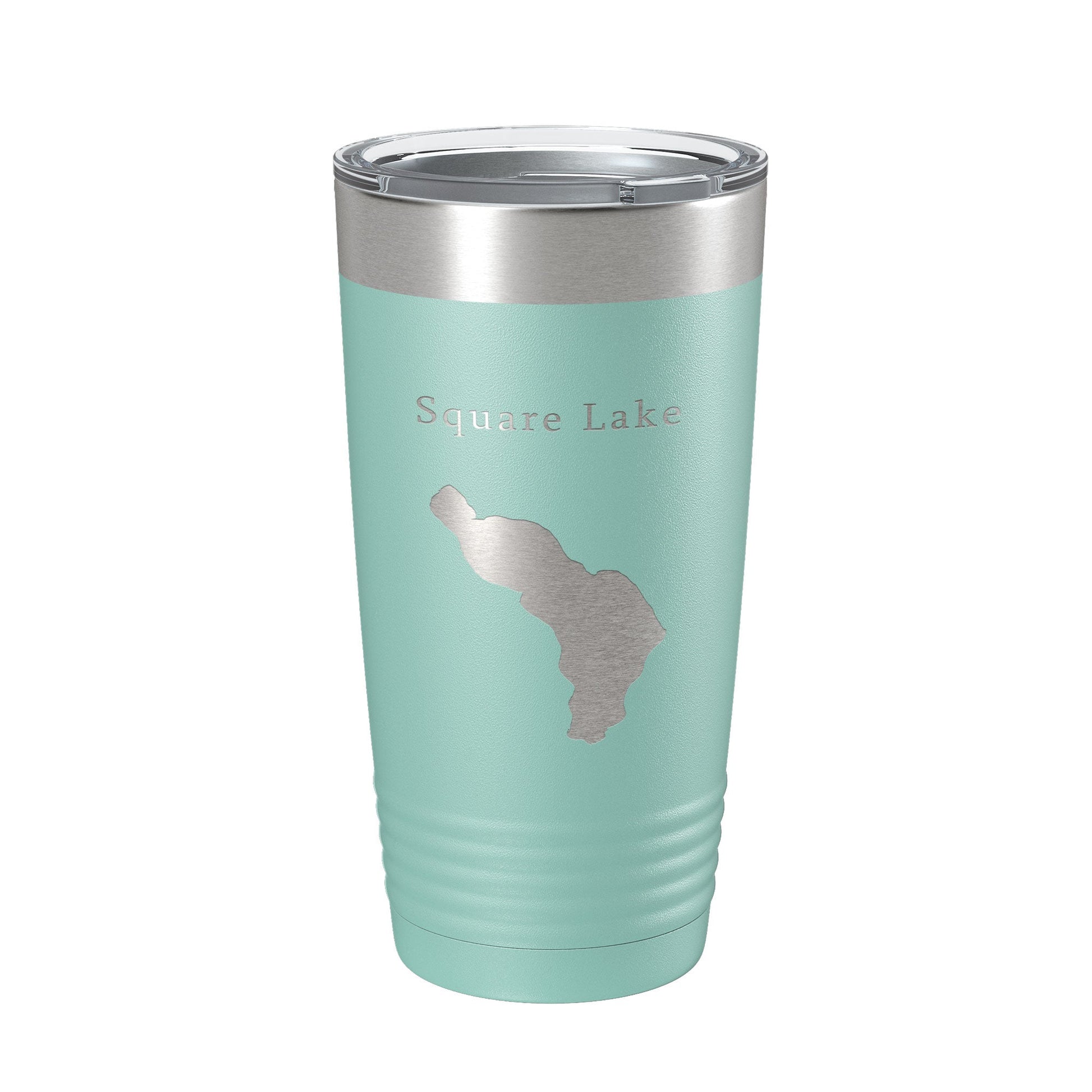 Square Lake Map Tumbler Travel Mug Insulated Laser Engraved Coffee Cup Maine 20 oz-12