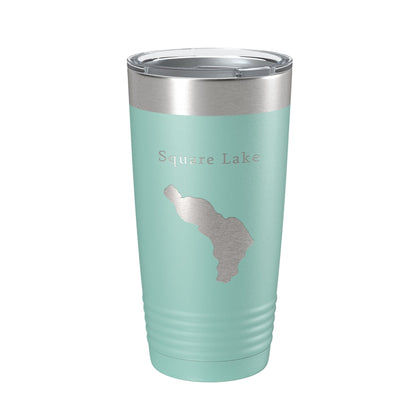 Square Lake Map Tumbler Travel Mug Insulated Laser Engraved Coffee Cup Maine 20 oz-12