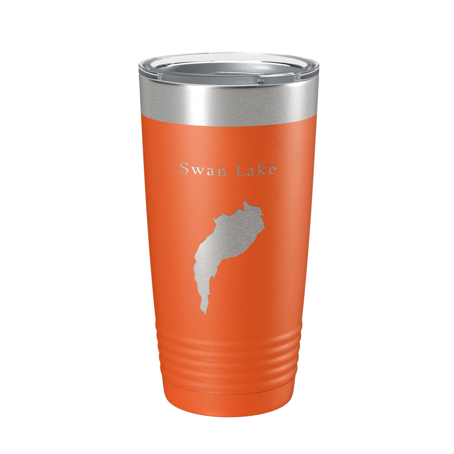 Swan Lake Map Tumbler Travel Mug Insulated Laser Engraved Coffee Cup Maine 20 oz-17