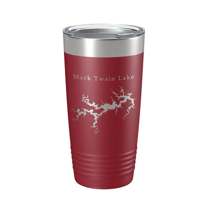 Mark Twain Lake Map Tumbler Travel Mug Insulated Laser Engraved Coffee Cup Missouri 20 oz-18