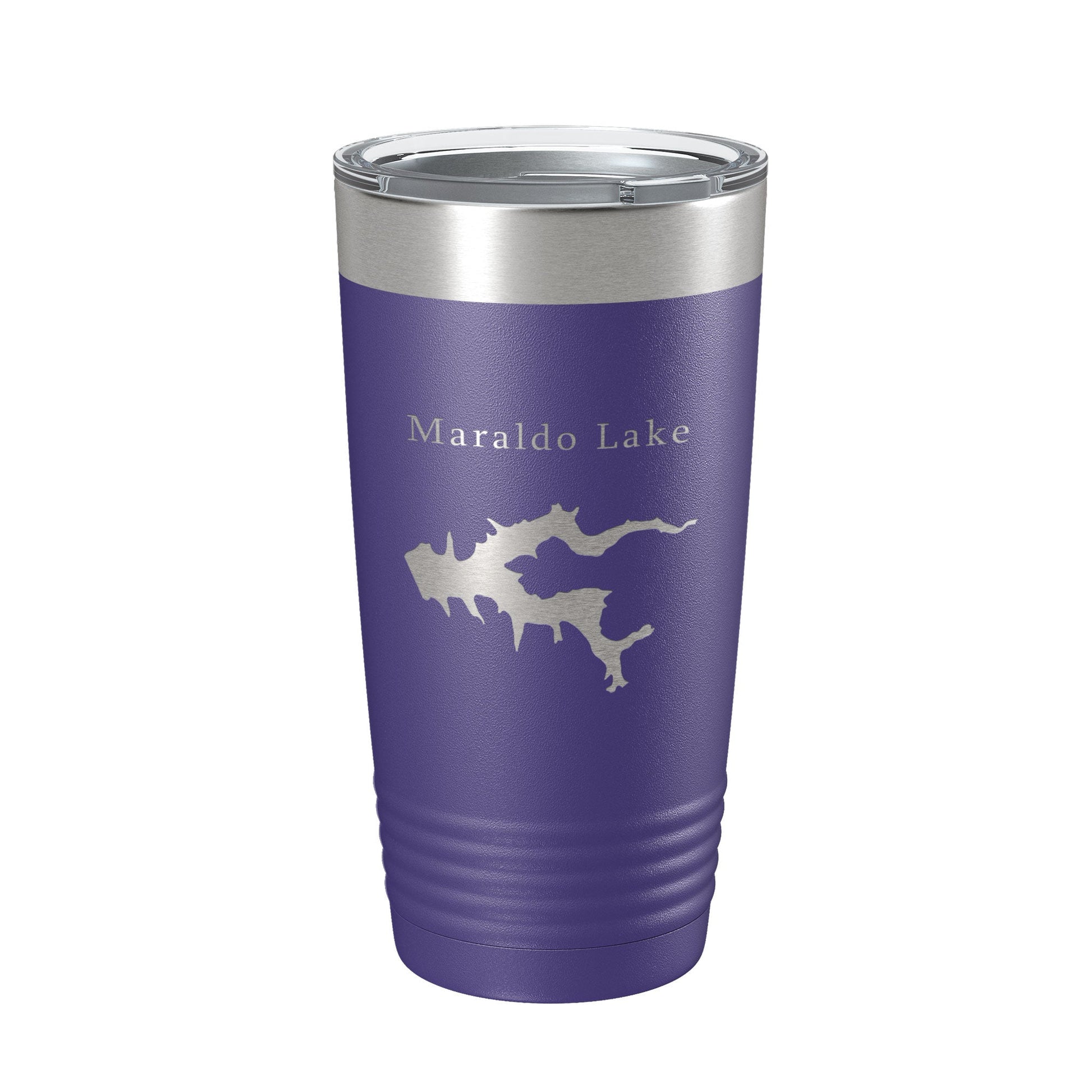 Maraldo Lake Map Tumbler Travel Mug Insulated Laser Engraved Coffee Cup Illinois 20 oz-15
