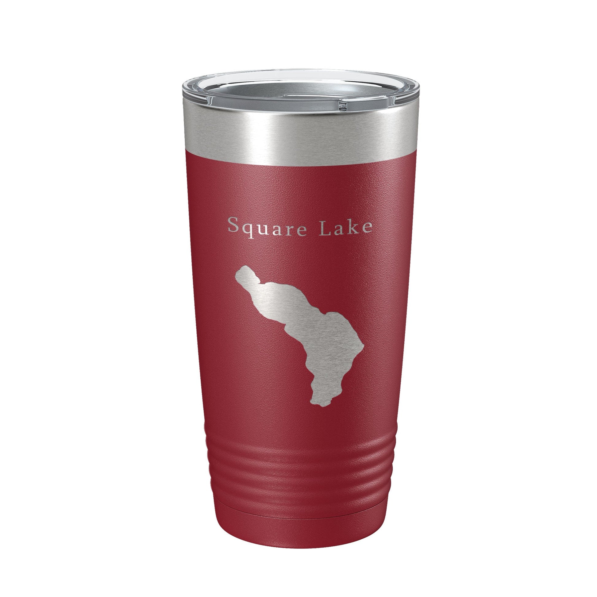 Square Lake Map Tumbler Travel Mug Insulated Laser Engraved Coffee Cup Maine 20 oz-18