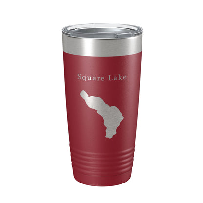 Square Lake Map Tumbler Travel Mug Insulated Laser Engraved Coffee Cup Maine 20 oz-18
