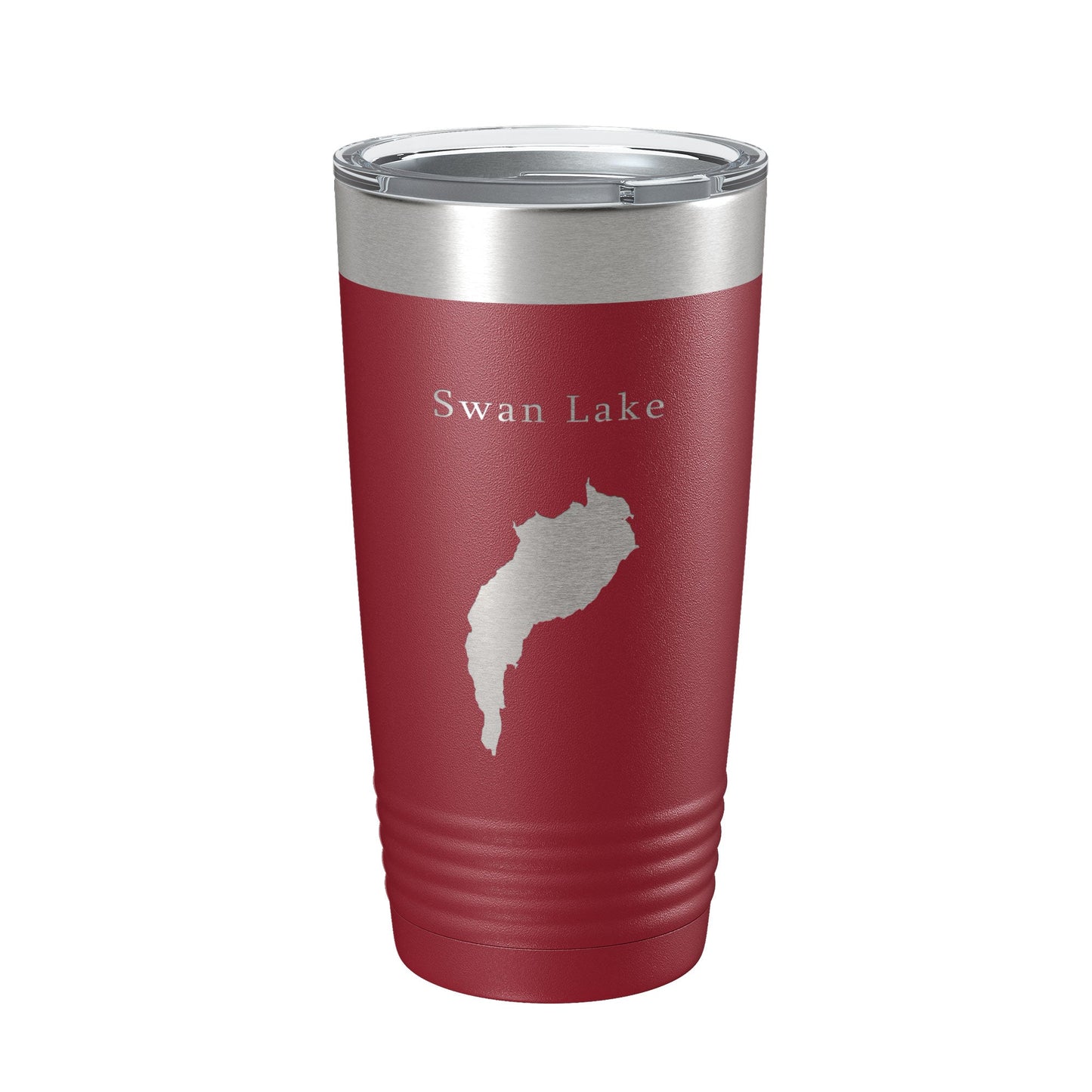 Swan Lake Map Tumbler Travel Mug Insulated Laser Engraved Coffee Cup Maine 20 oz-18