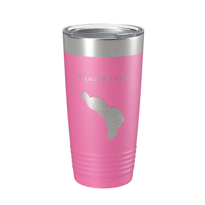 Square Lake Map Tumbler Travel Mug Insulated Laser Engraved Coffee Cup Maine 20 oz-11