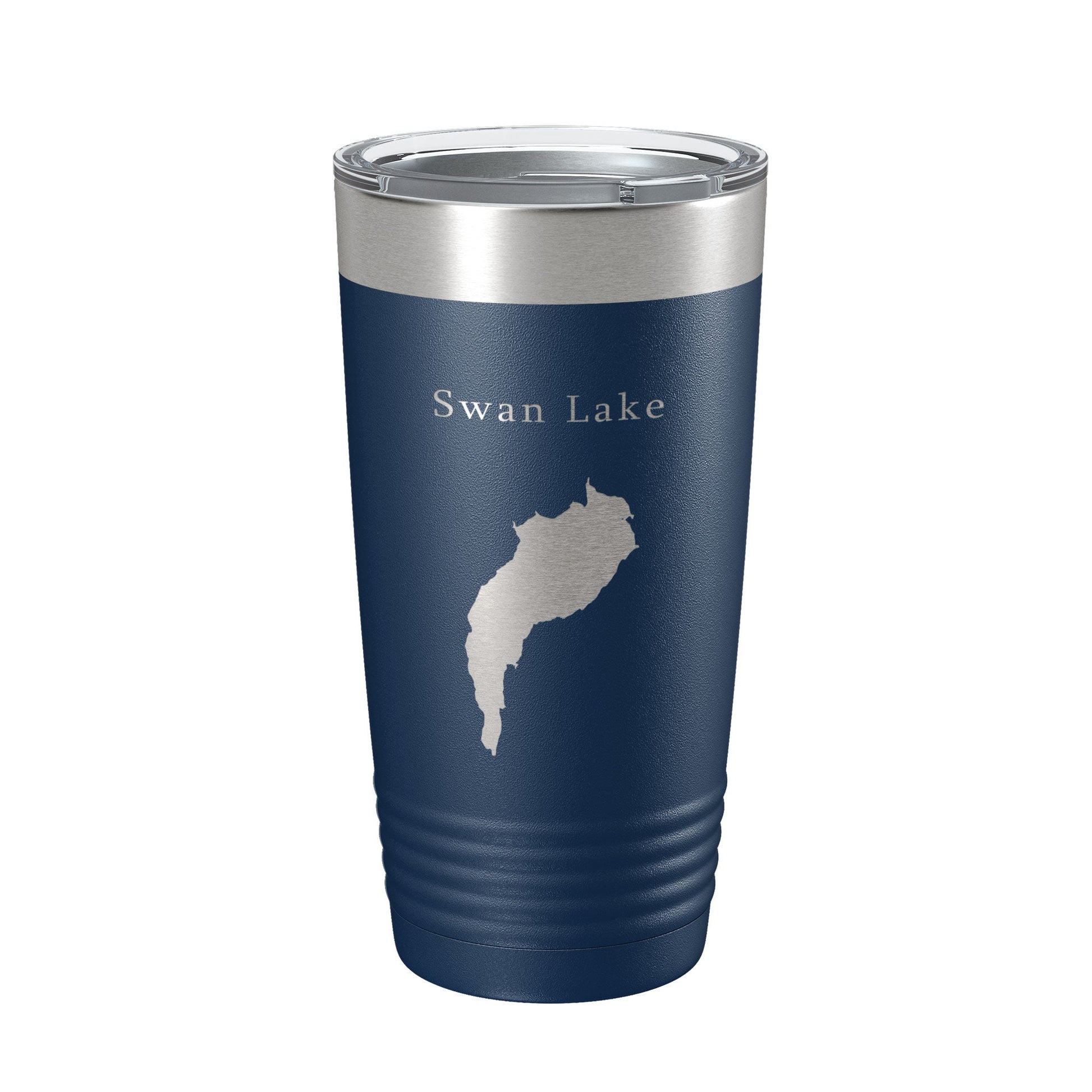 Swan Lake Map Tumbler Travel Mug Insulated Laser Engraved Coffee Cup Maine 20 oz-8
