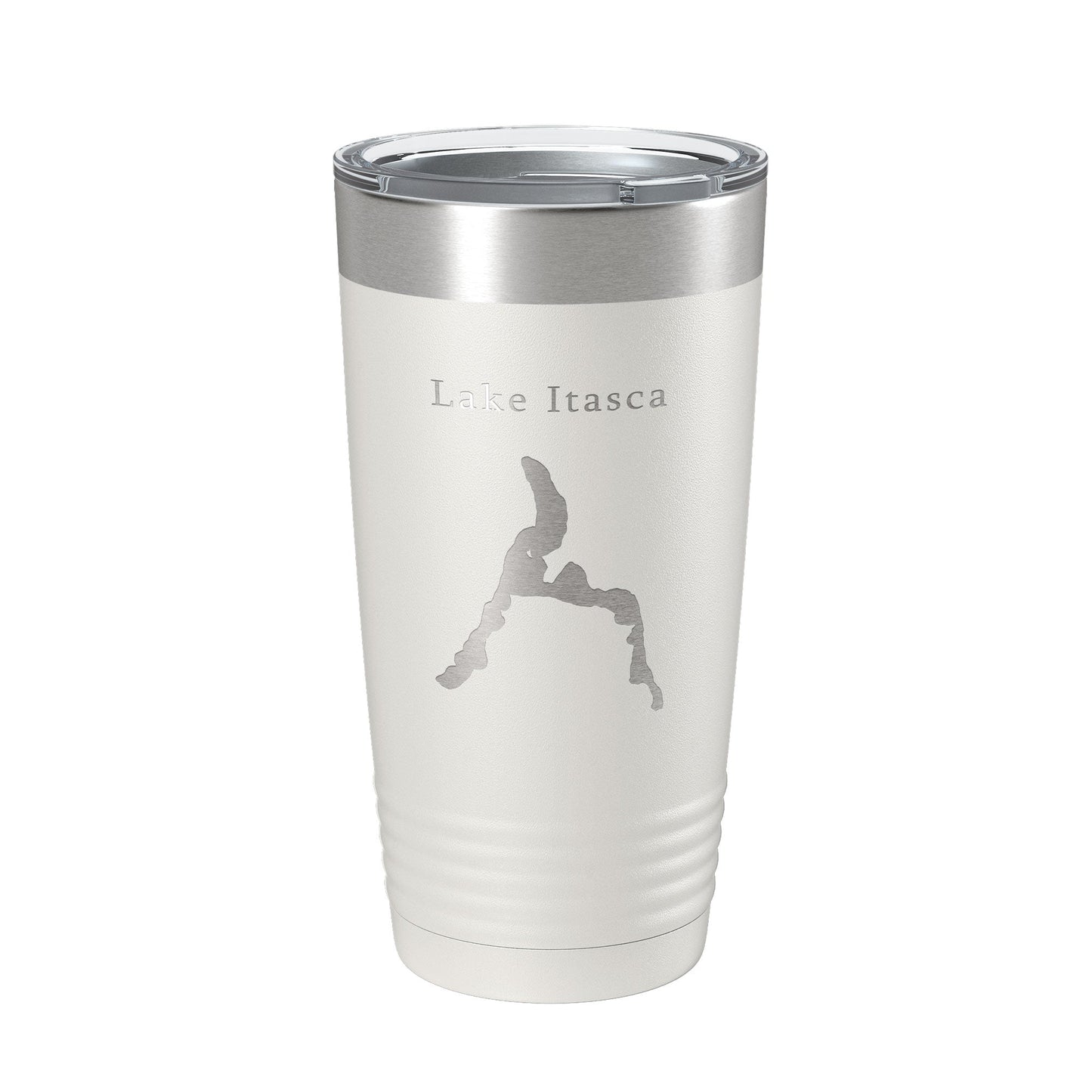 Lake Itasca Map Tumbler Travel Mug Insulated Laser Engraved Coffee Cup Minnesota 20 oz-1